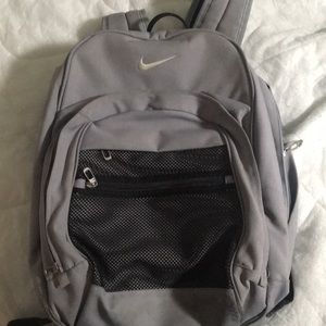 Used Nike grey backpack.